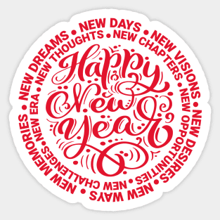 Happy New Year Sticker